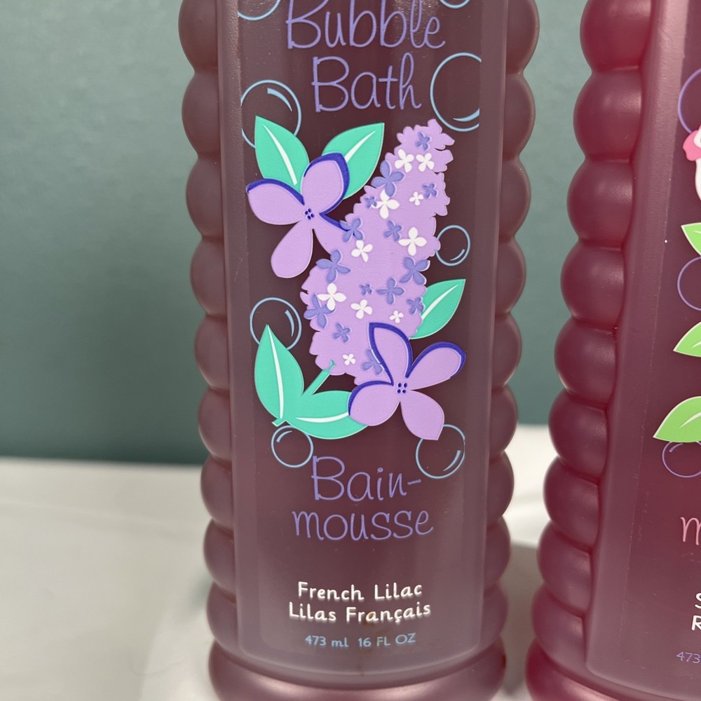 2 - Vintage 2005 AVON Bubble Bath  French Lilac & Soft Pink - 16 oz. ~Sealed - Picture 2 of 5
